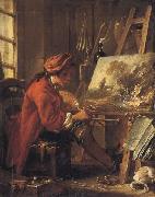 Francois Boucher Young Artist in his Studion oil